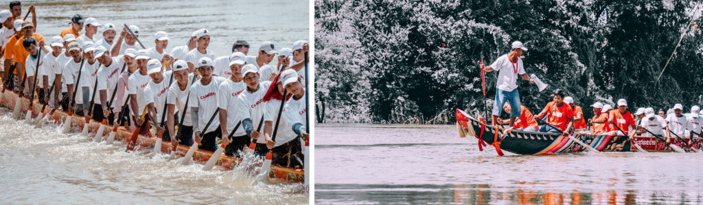 カンボジアの水祭り（ボートレース）